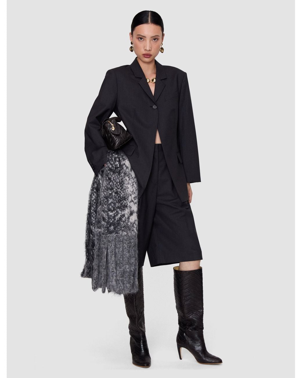 Joseph Black Taeo Wool Tailoring Jacket