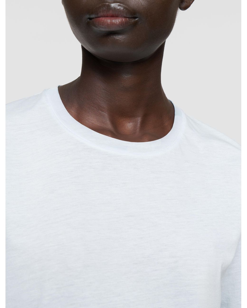 Joseph White Cotton Silk Jersey T-Shirt