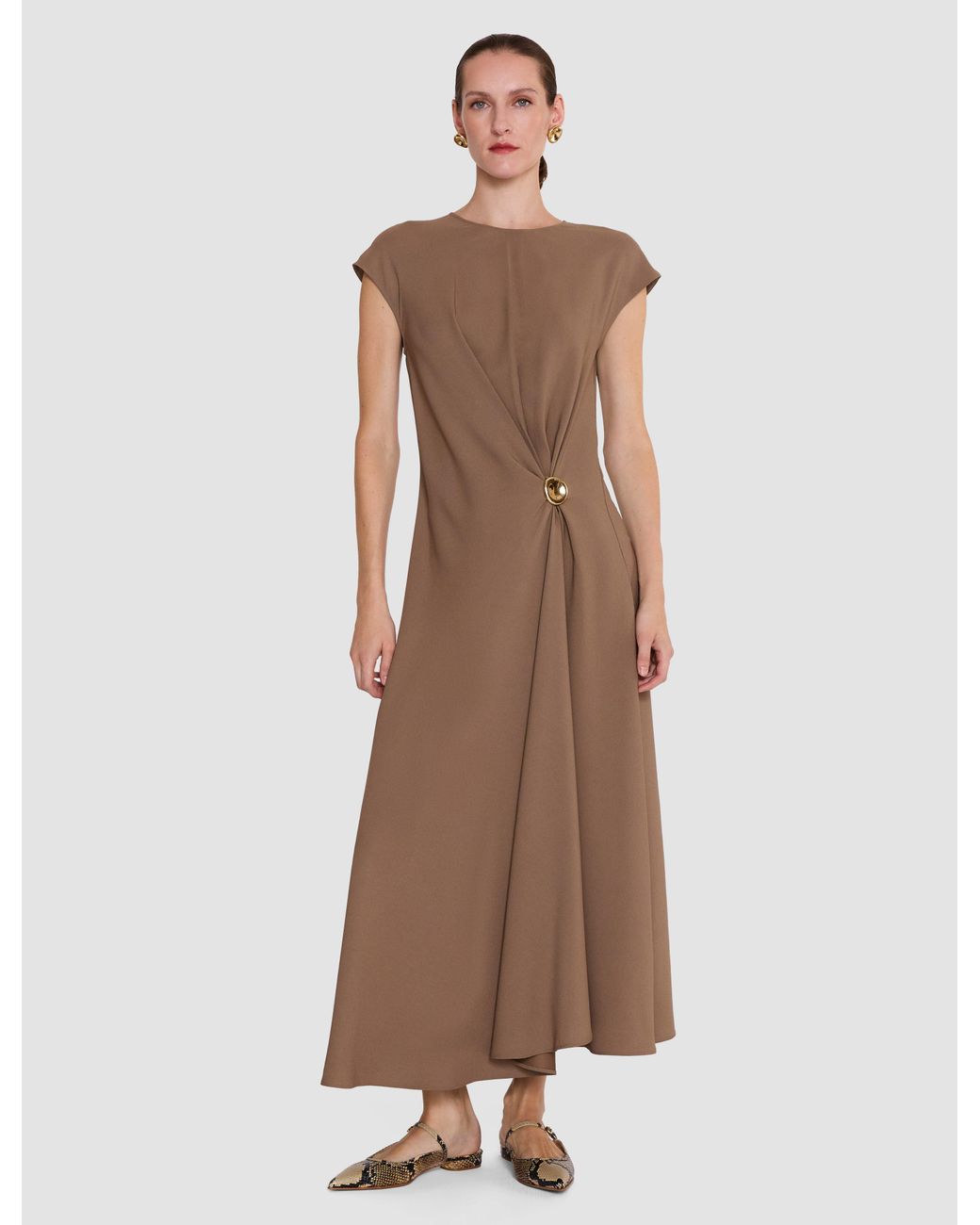 Joseph Natural Taipan Crepe Dress