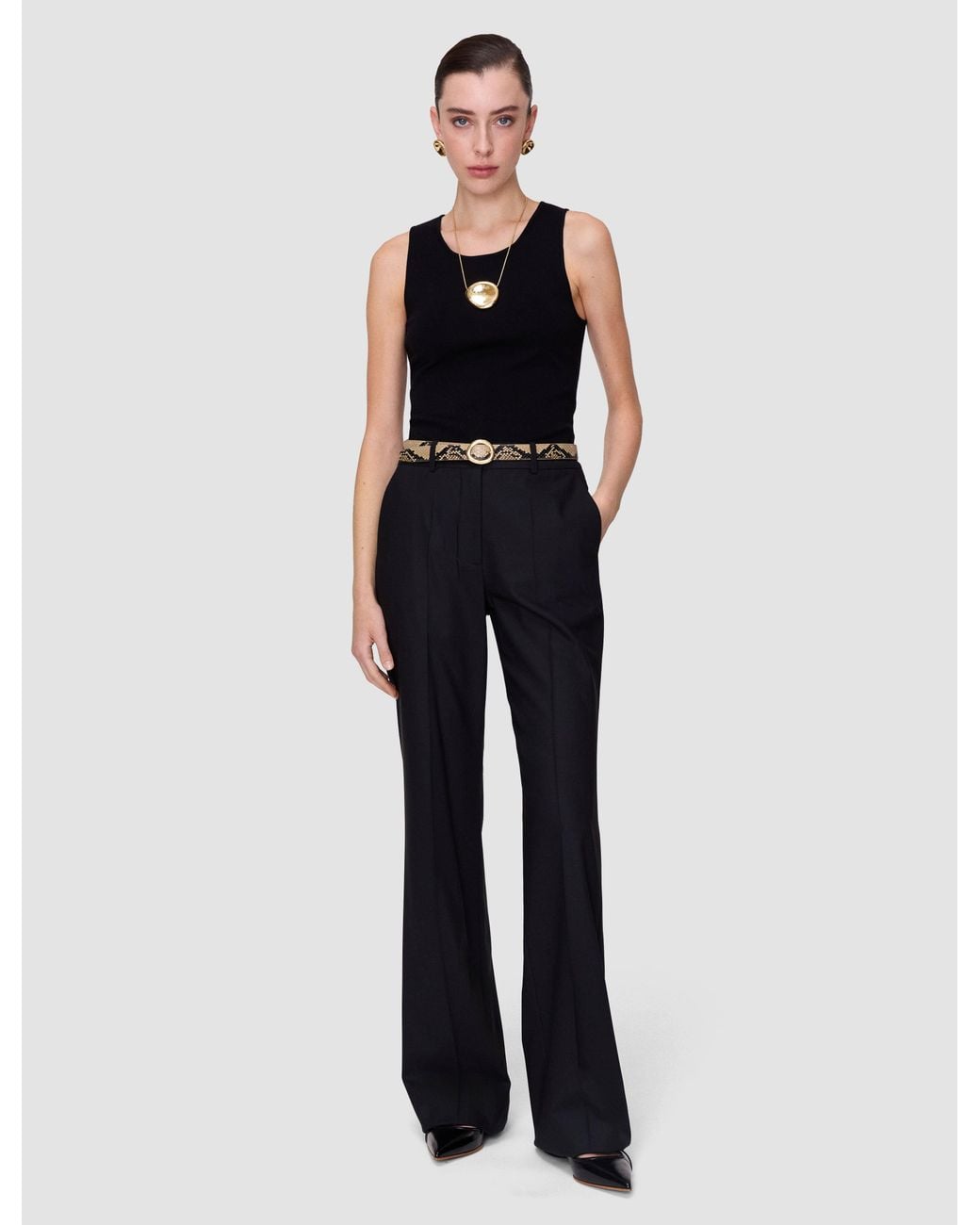 Joseph Black Tailoring Wool Stretch Morissey Trousers
