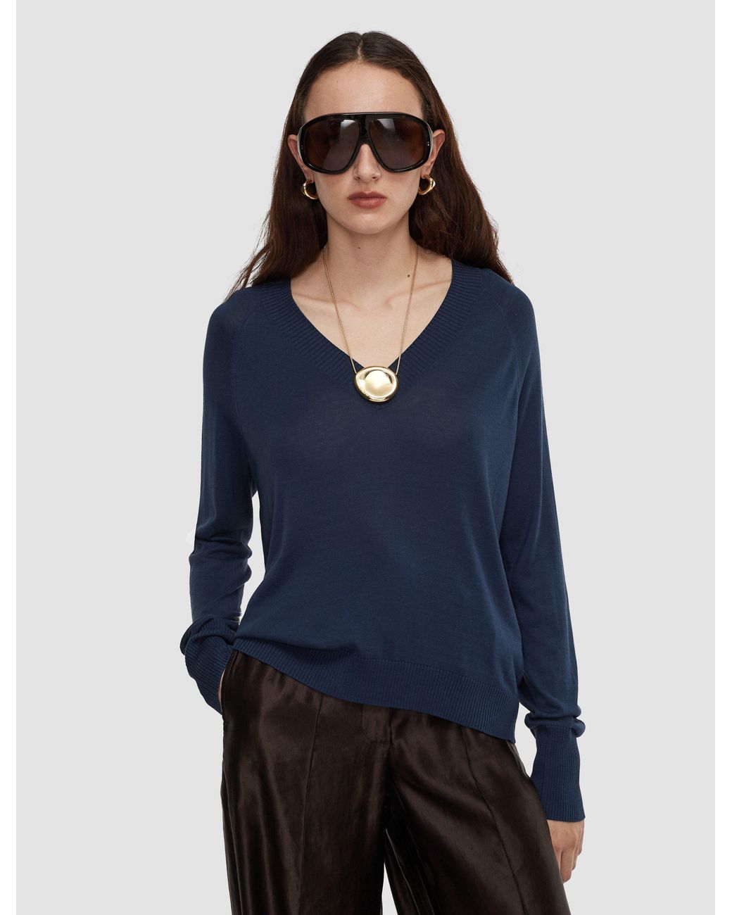 Joseph Blue Gallow Superfine Silk Jumper