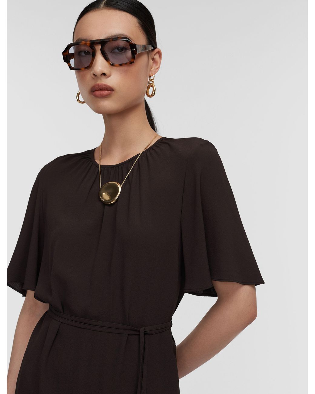 Joseph Brown Libby Silk Blend Crepe Top