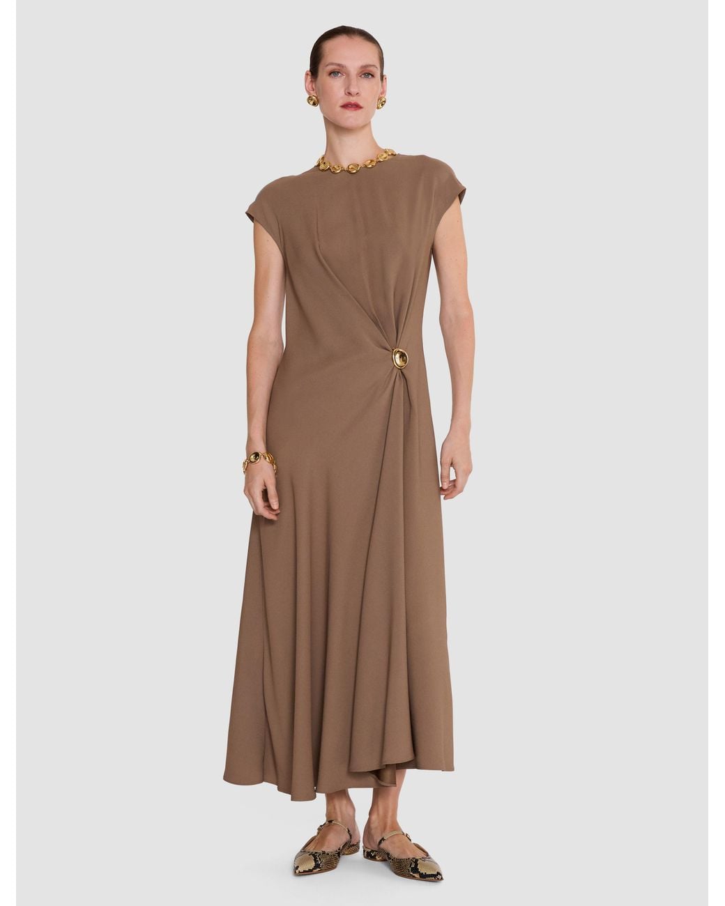 Joseph Natural Taipan Crepe Dress