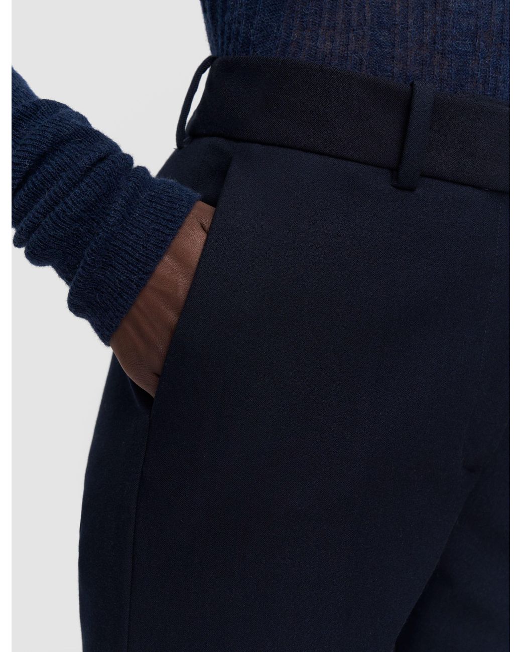 Joseph Blue Coleman Long Gabardine Stretch Trousers