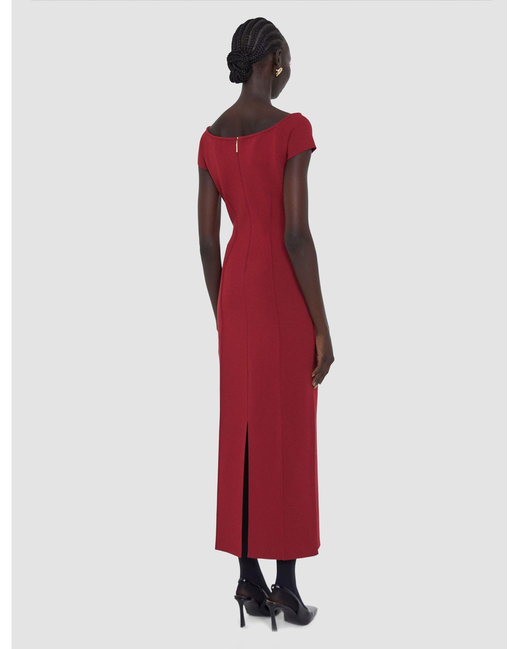 Joseph Red Foin Compact Milano Knit Dress