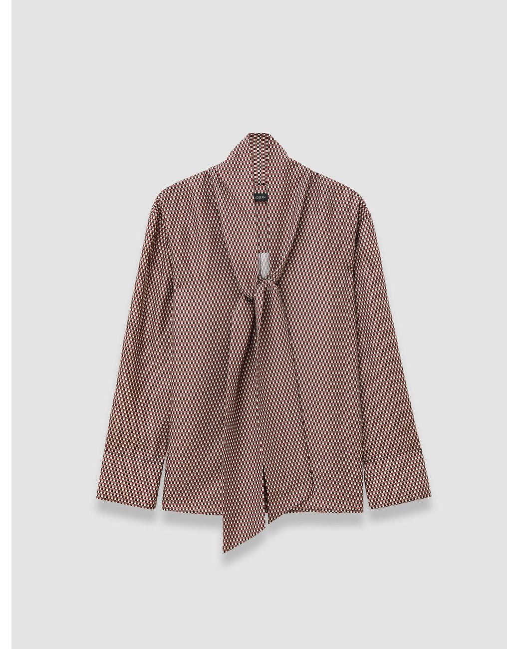 Joseph Brown Adele Printed Silk Blend Blouse