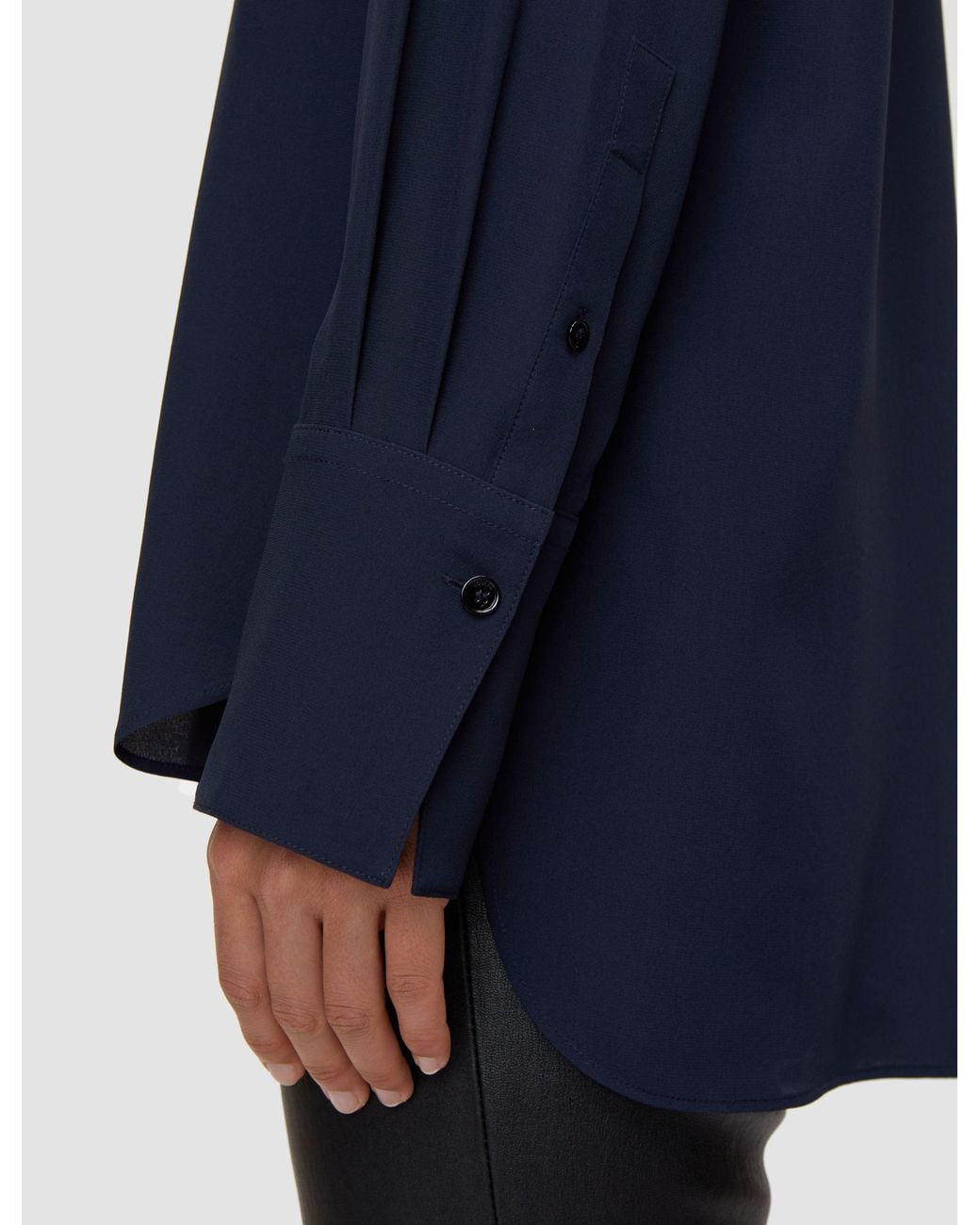 Joseph Blue Silk Crepe De Chine Joe Blouse