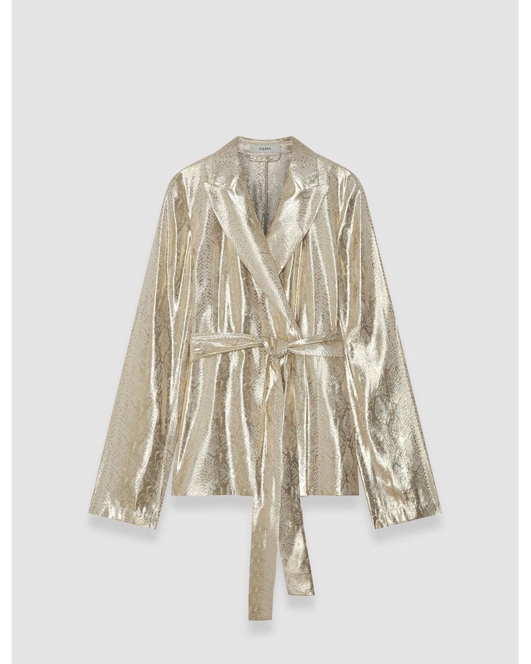 Joseph White Asher Silk Snake Lamé Jacket