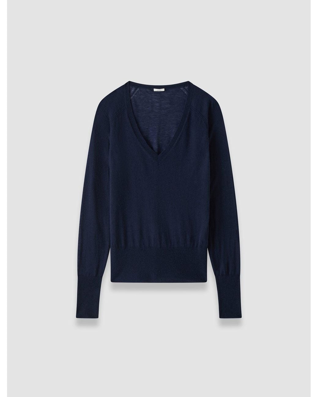 Joseph Blue Cetus Cashair V Neck Jumper