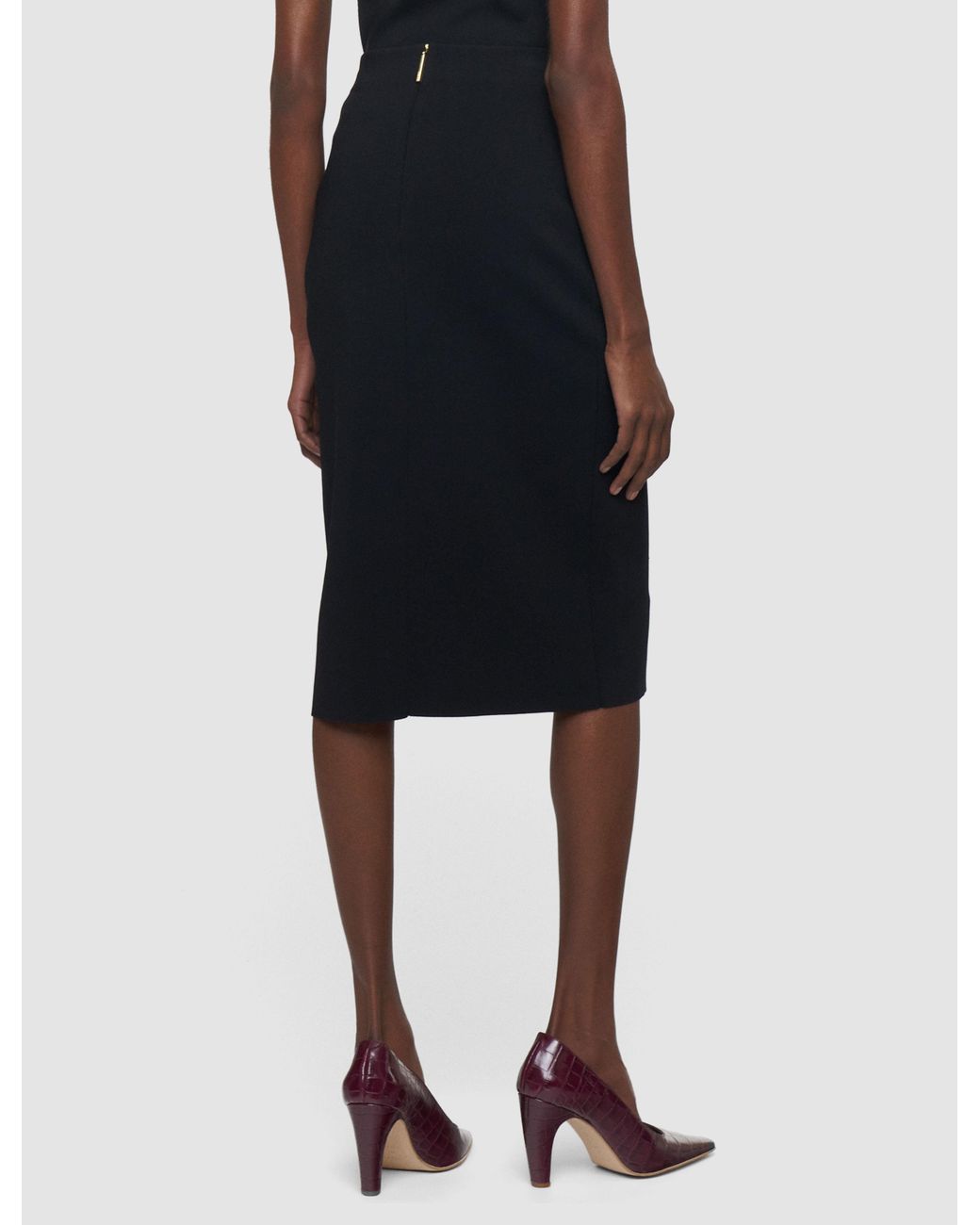 Joseph Black Safir Compact Milano Knit Skirt