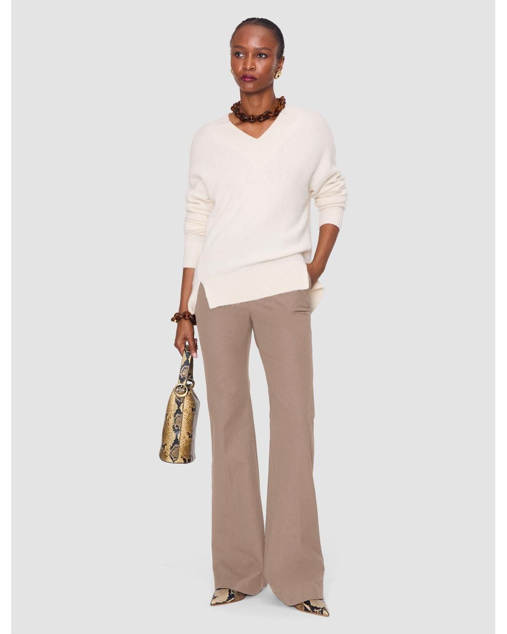 Joseph Natural Tafira Gabardine Stretch Trousers