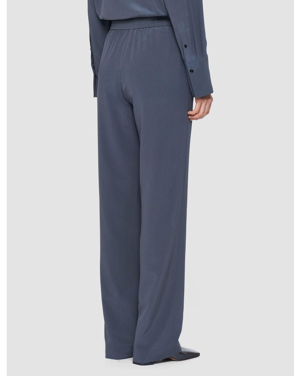 Pantalon Sahel En Crêpe De Chine Joseph en coloris Blue