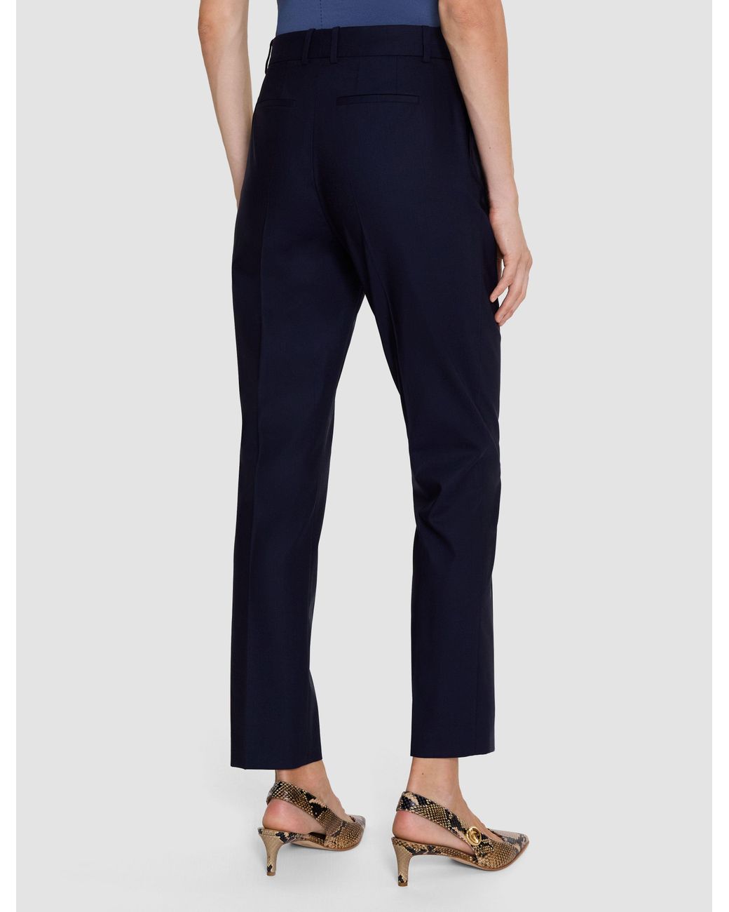 Joseph Blue Coleman Long Wool Tailoring Stretch Trousers