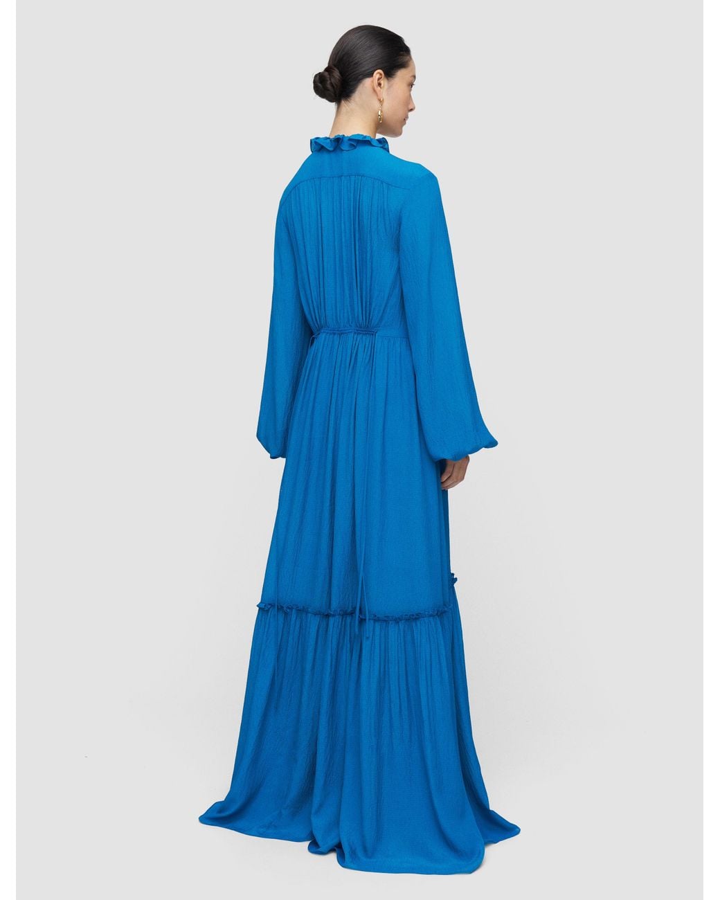 Joseph Blue Lotus Textured Silk Dress