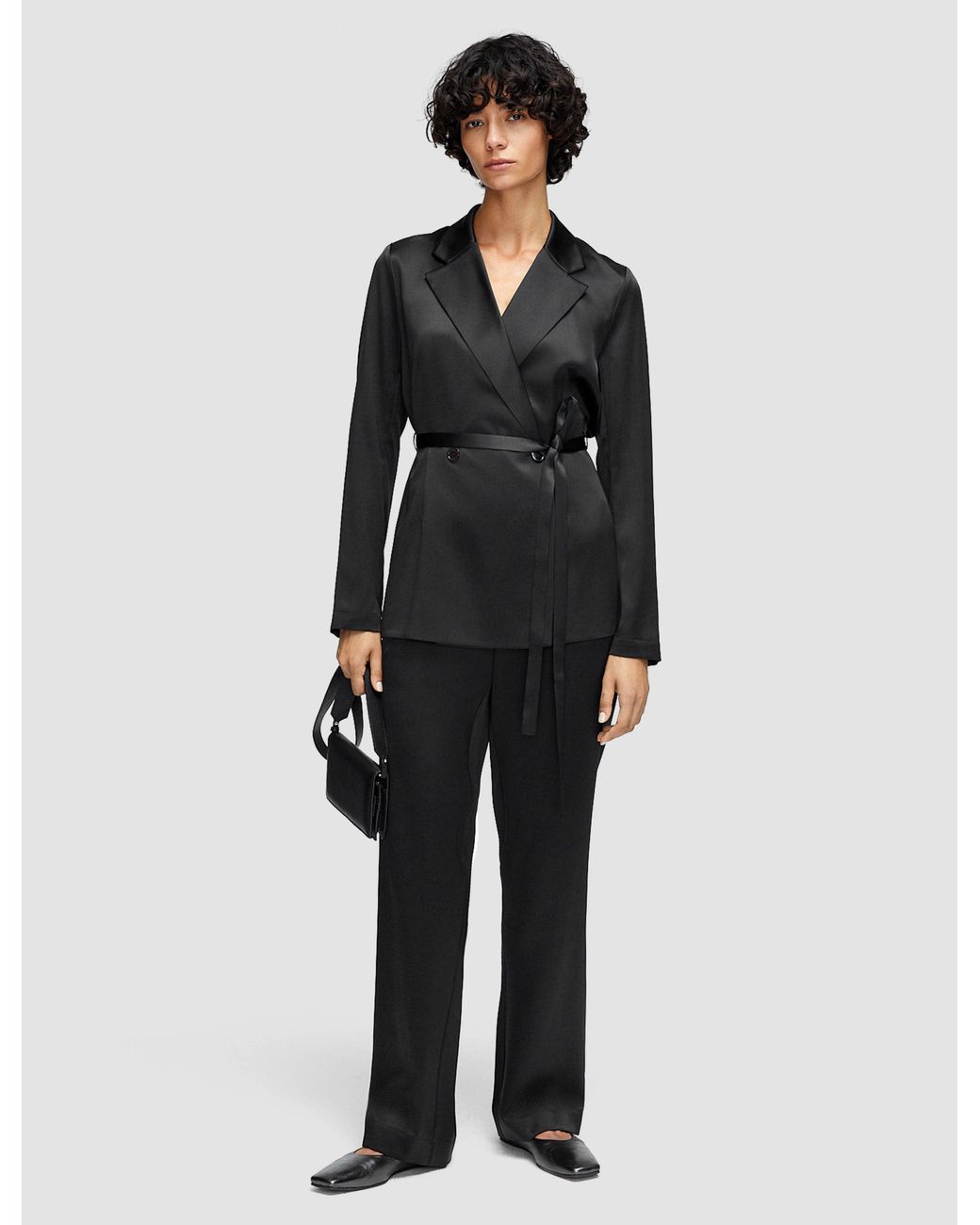 Joseph Blue Joubert Silk Satin Jacket