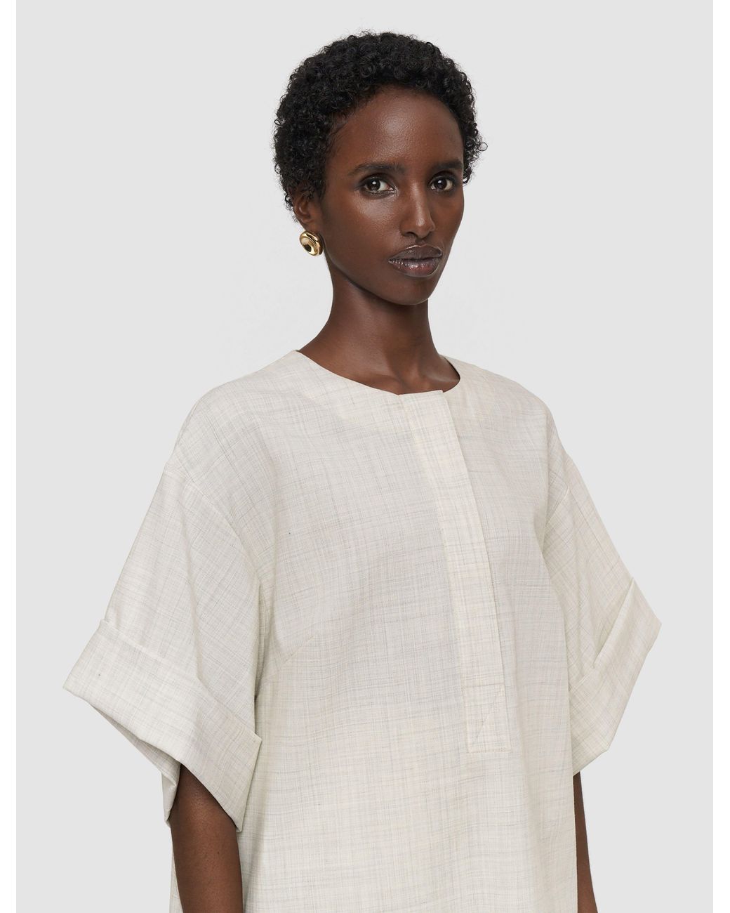 Joseph Natural Yani Light Wool Blouse