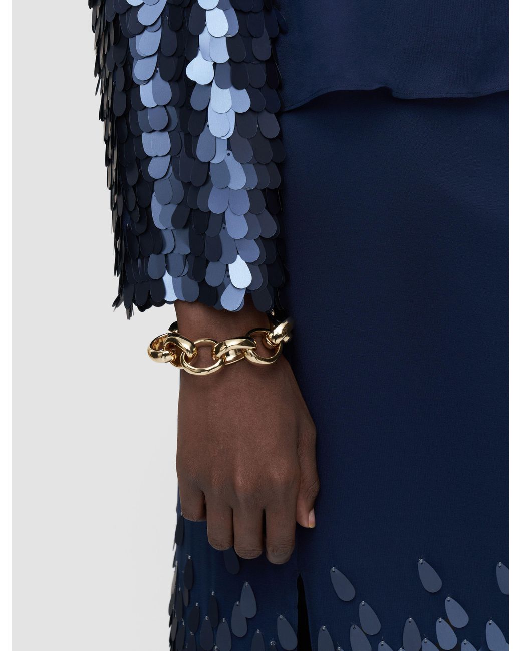 Joseph Blue Ariane Chiffon Sequin Blouse