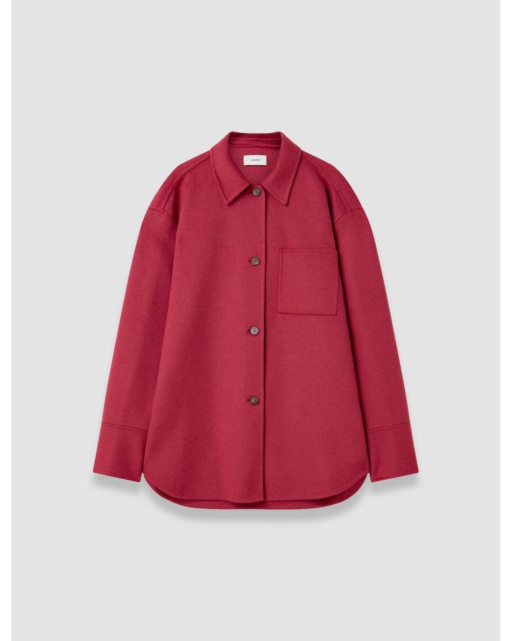 Joseph Red Wada Double Face Cashmere Overshirt