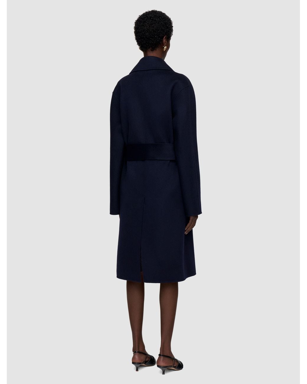 Joseph Blue Costana Double Face Cashmere Coat