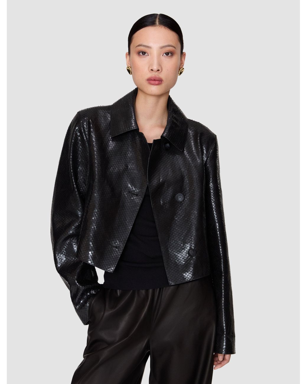Joseph Black Edale Scaled Leather Jacket