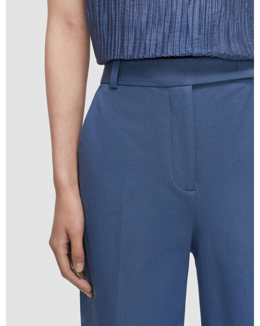 Joseph Blue Yukio Gabardine Stretch Trousers
