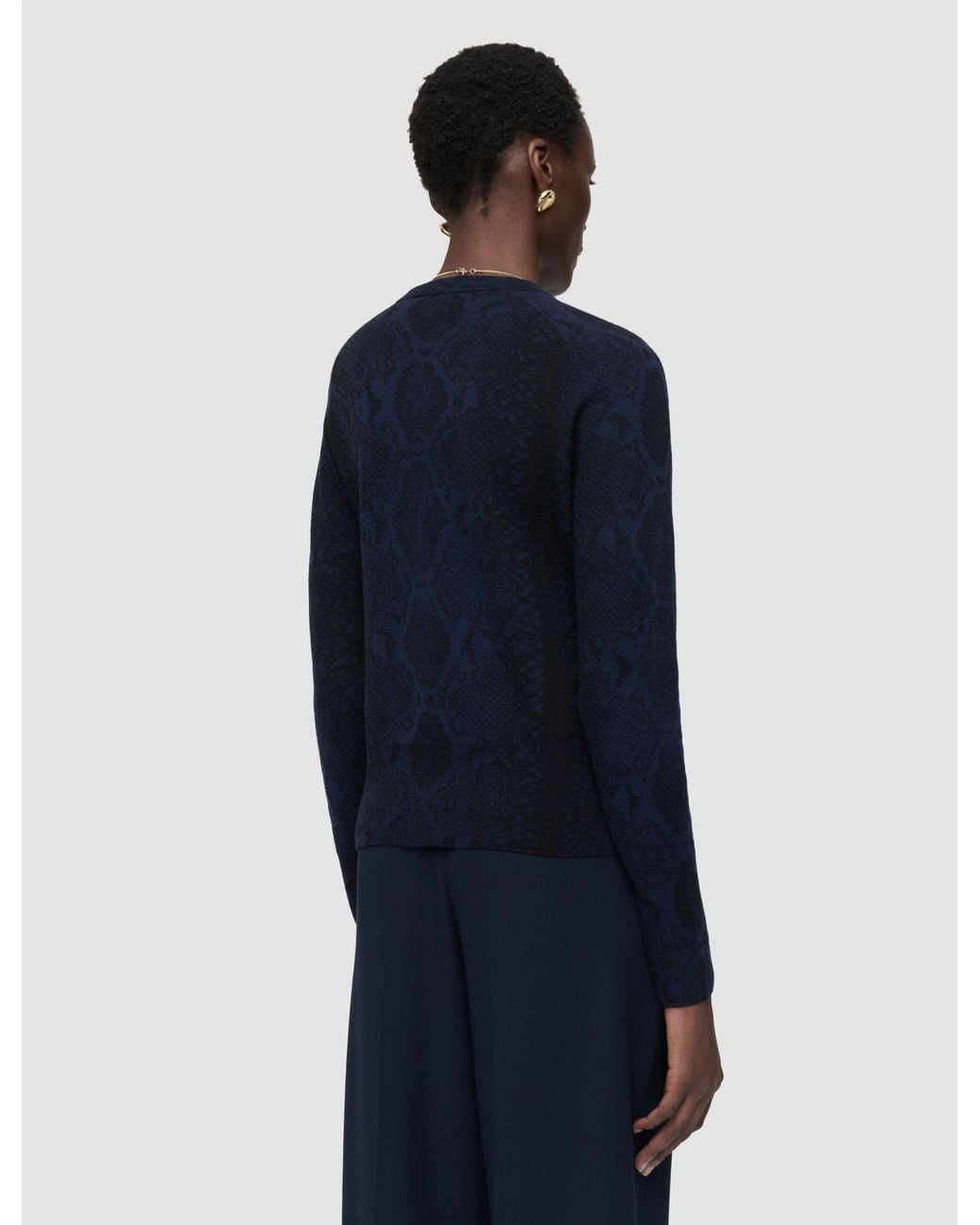 Joseph Blue Aisha Cashair Snake Cardigan