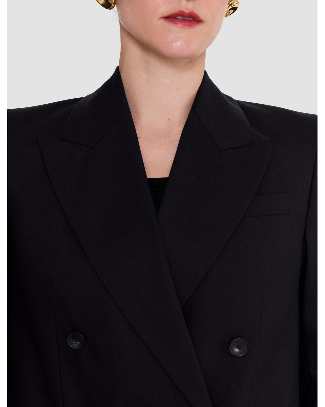 Joseph Black Jaden Wool Tailoring Stretch Jacket