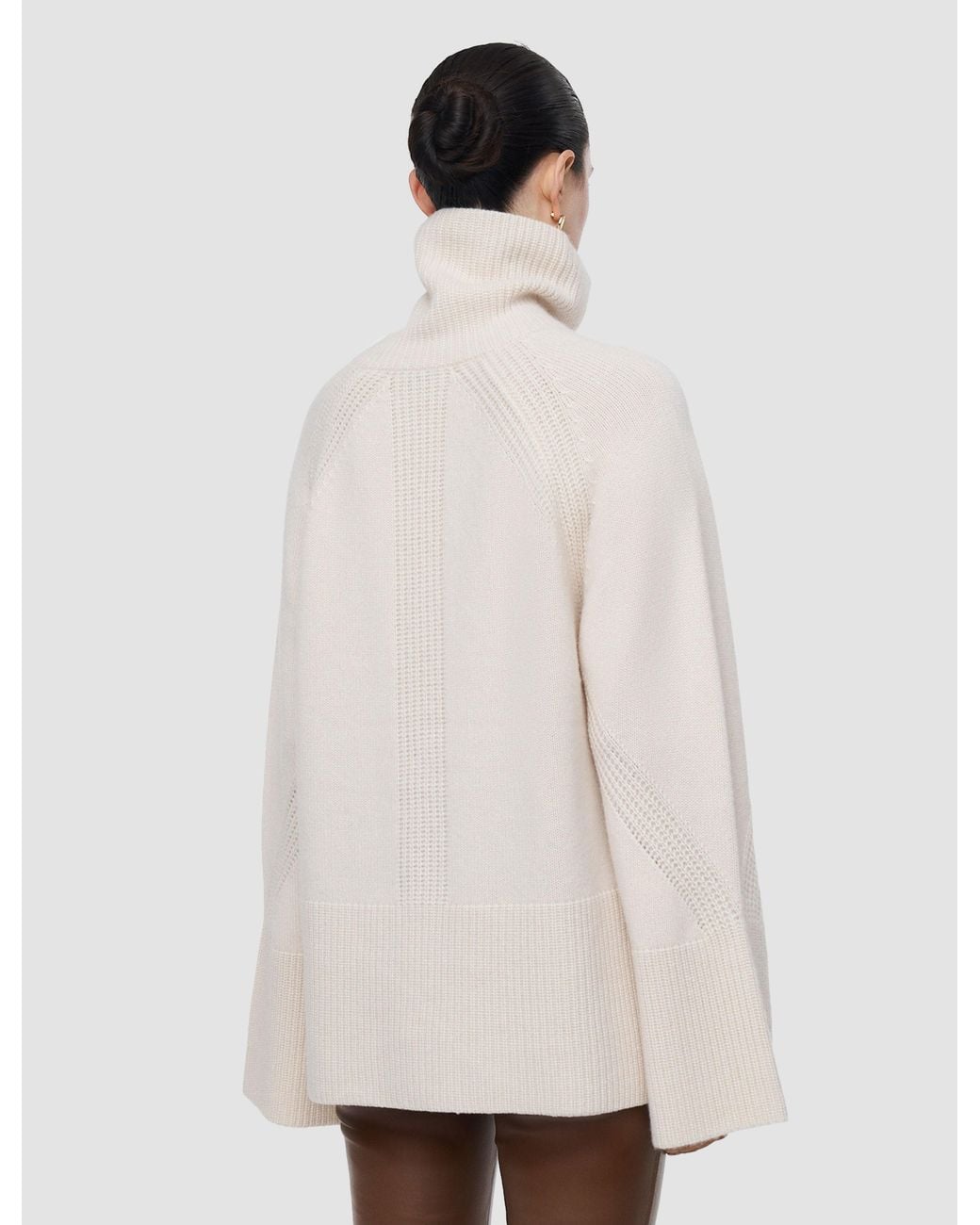 Joseph White Loftus Pure Cashmere High Neck Jumper
