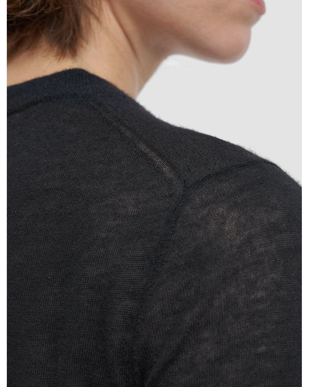 Joseph Black Cashair Round Neck Jumper