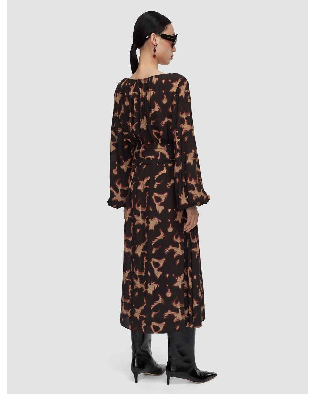 Joseph White Cupid Tortoiseshell Crepe Dress