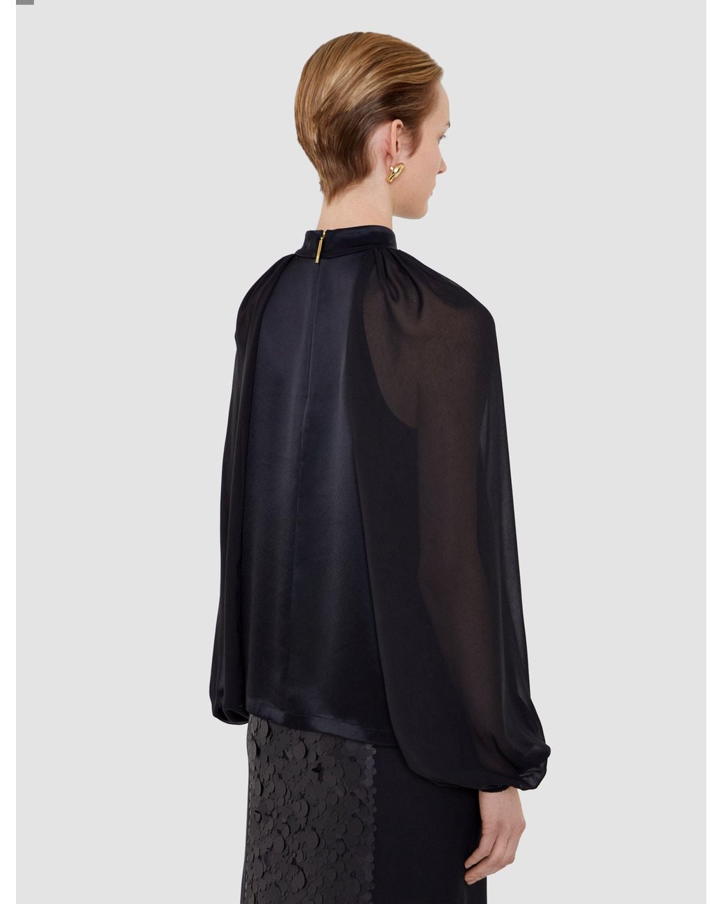 Joseph Blue Cave Double Satin Blouse