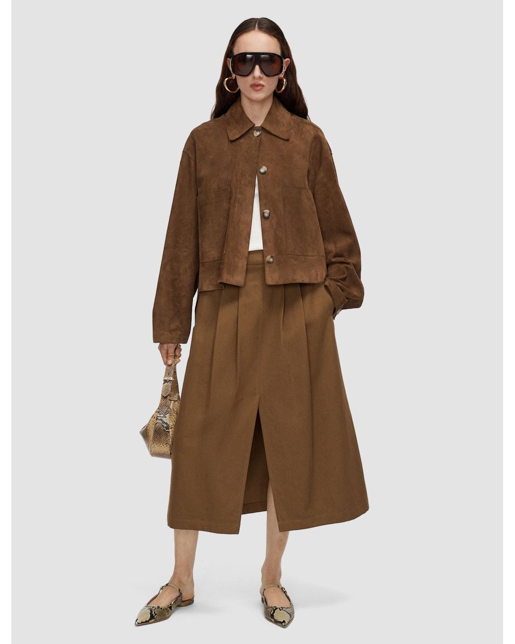 Joseph Brown Kharis Cotton Twill Skirt