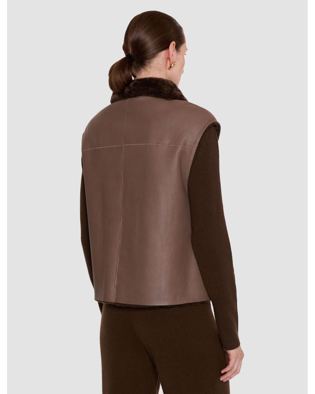 Joseph Brown Nico Reversible Textured Shearling Gilet