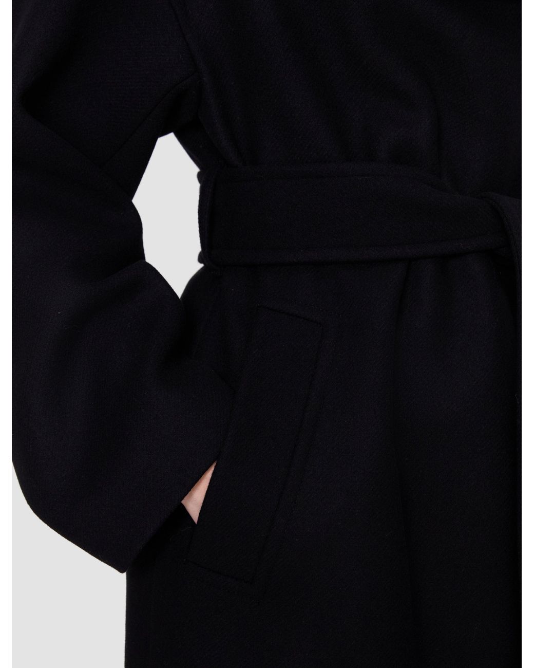 Joseph Black Fiore Wool Blend Coat