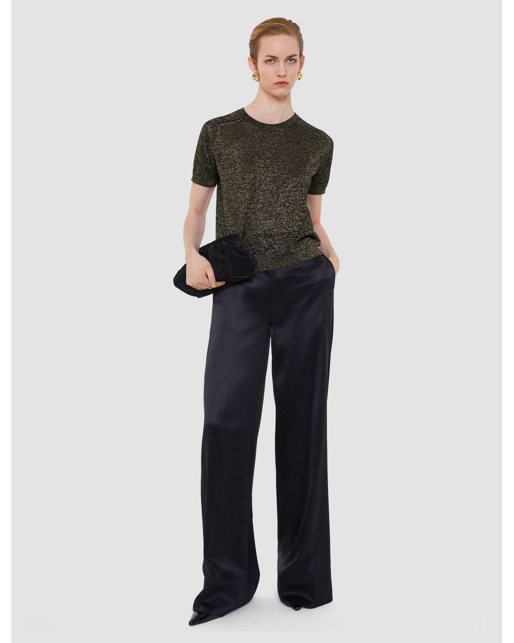 Joseph Gray Lille Lurex Knit Top