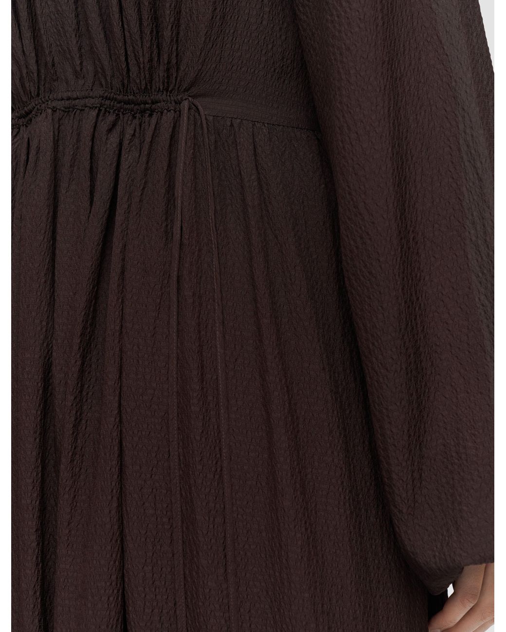 Joseph Brown Lotus Textured Silk Dress