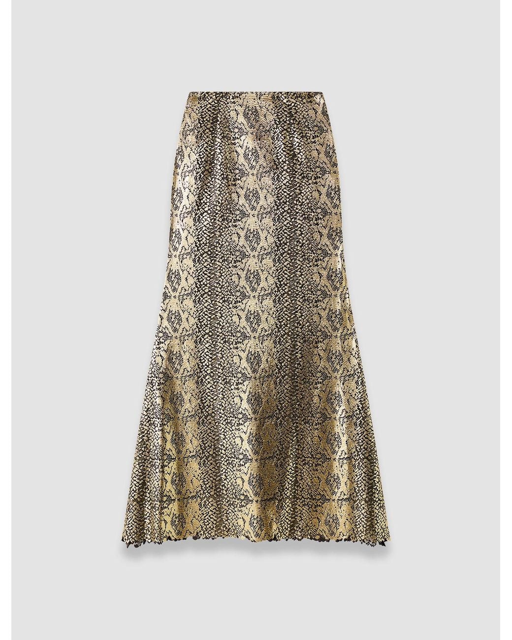 Joseph Metallic Abney Bullion Sheer Snake Skirt