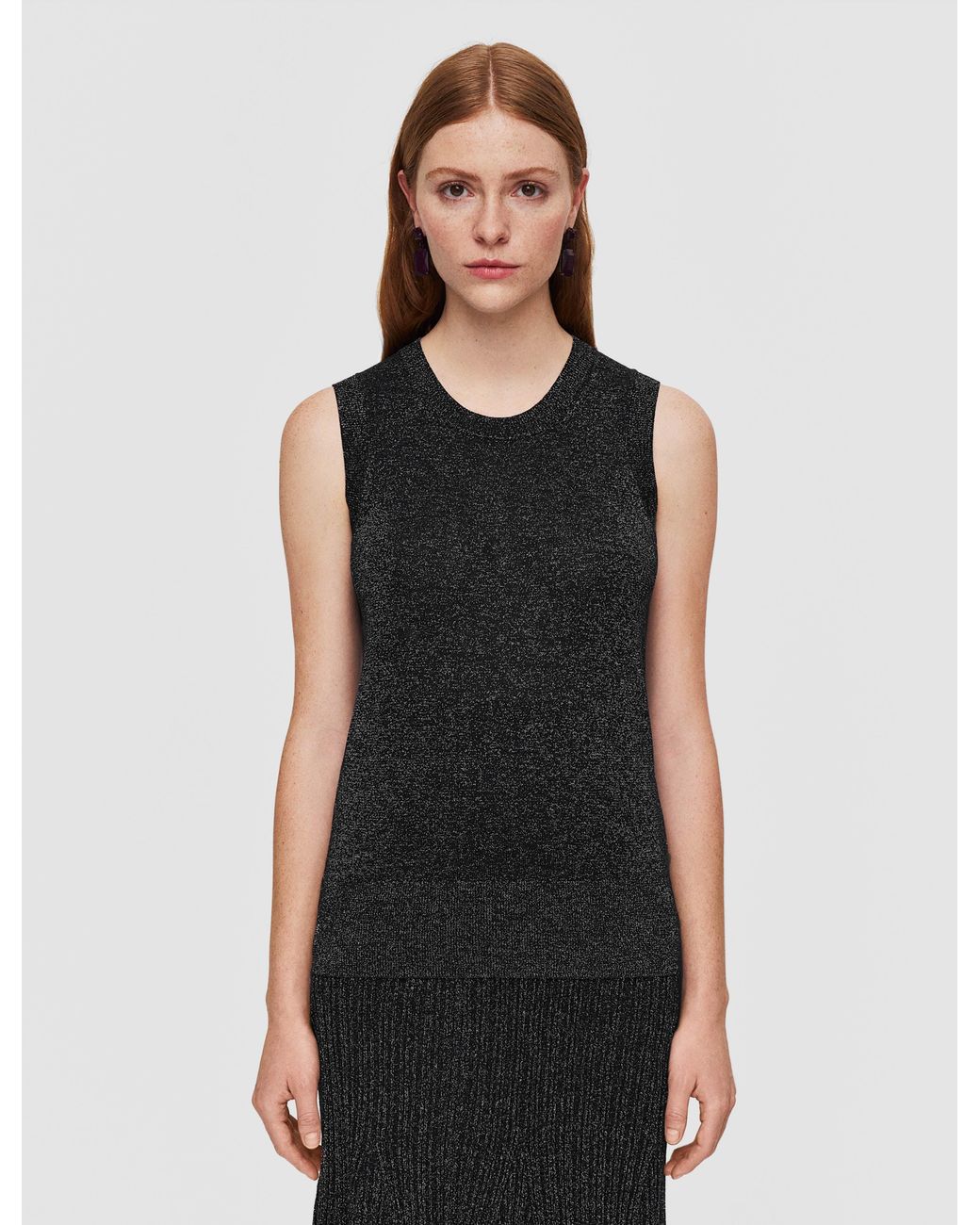 Joseph Blue Lurex Knit Tank Top