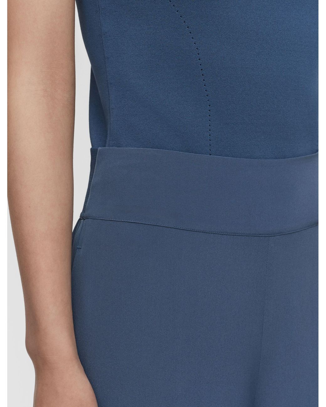 Joseph Blue Rihani Crepe De Soie Silk Trousers