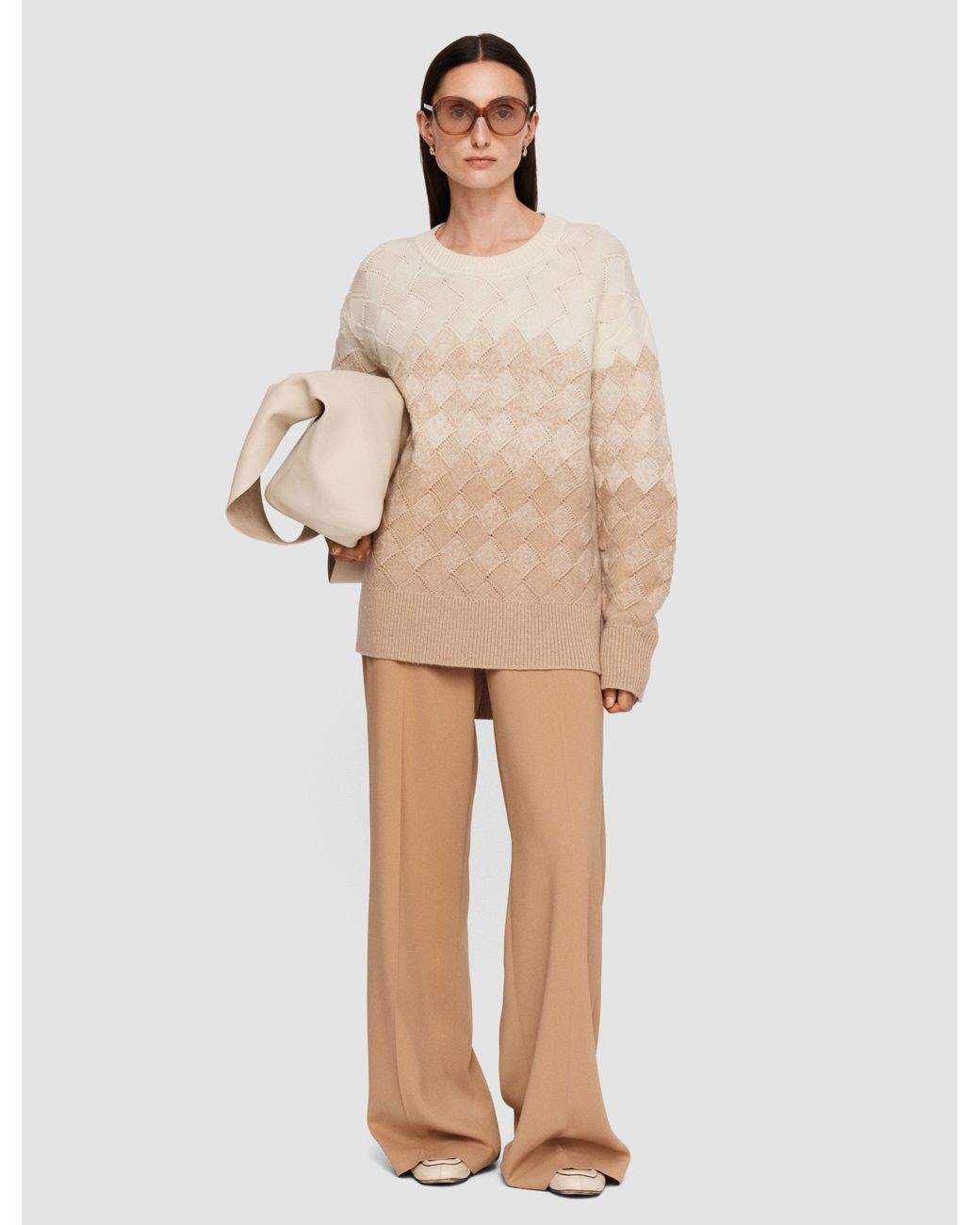 Joseph Natural Weave Knit Round Neck Jumper