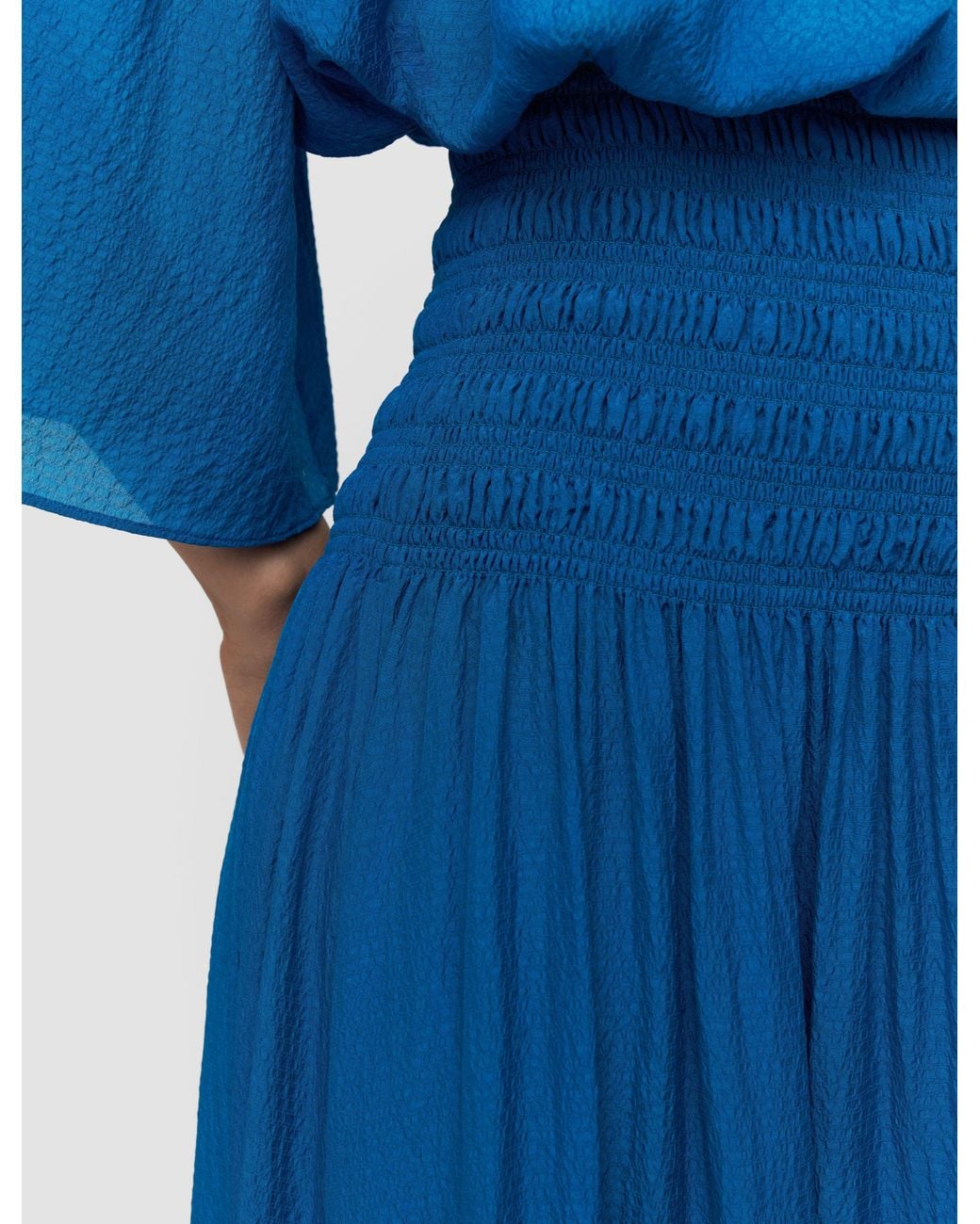 Joseph Blue Folia Textured Silk Skirt