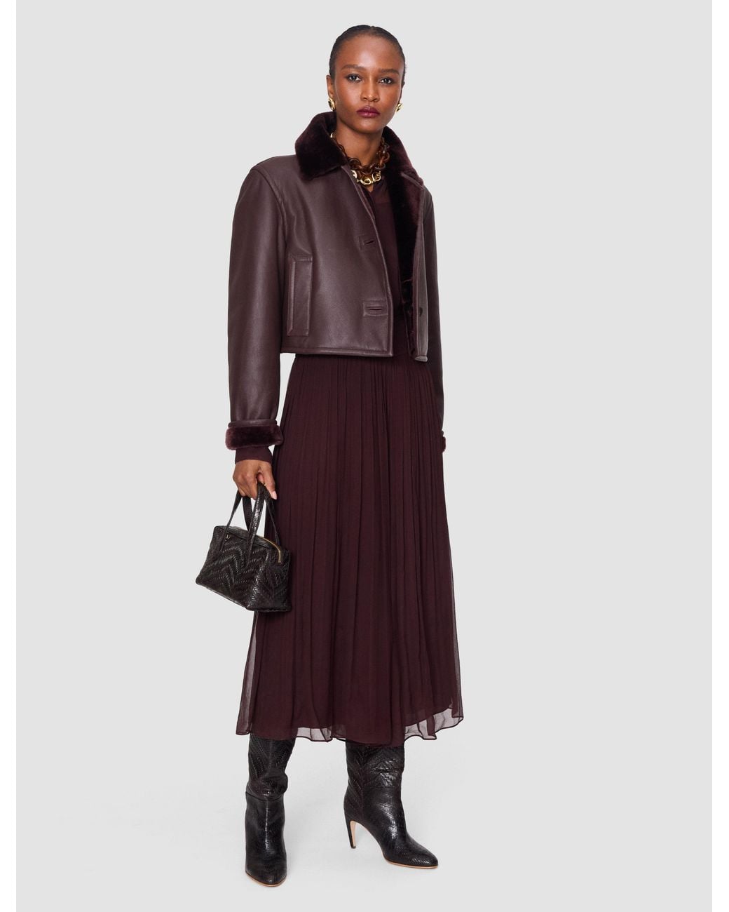 Joseph Brown Liri Leather Shearling Jacket