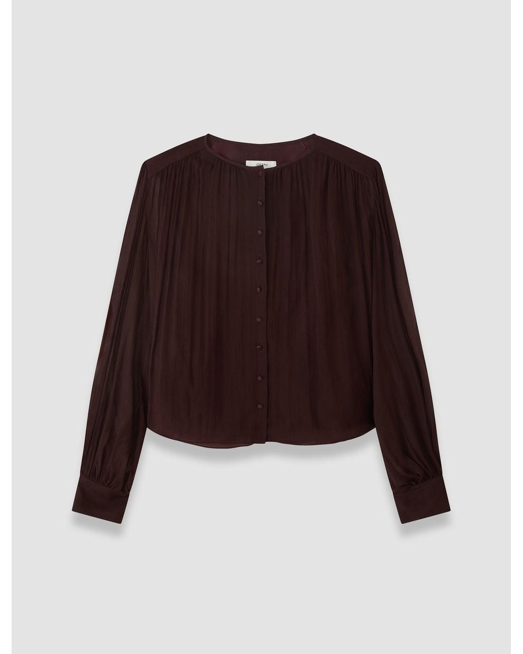 Joseph Red Elisa Silk Chiffon Blouse
