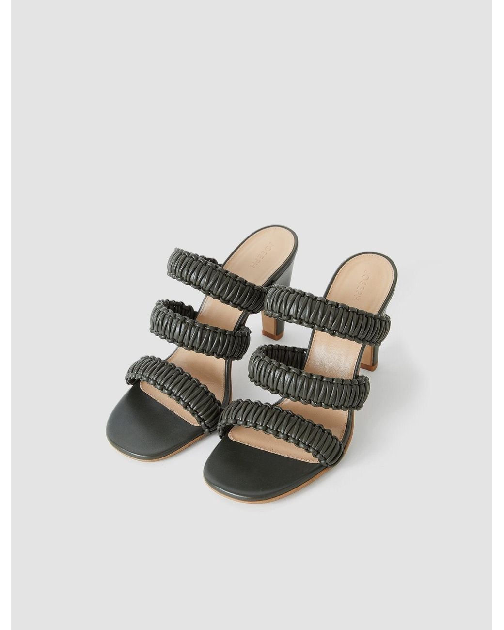 Joseph Green Noor Braided Leather High Heel Sandals