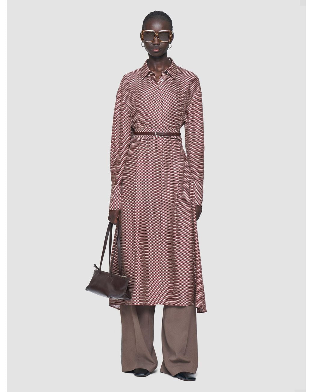 Robe Orlan En Mélange De Soie Imprimée Joseph en coloris Pink
