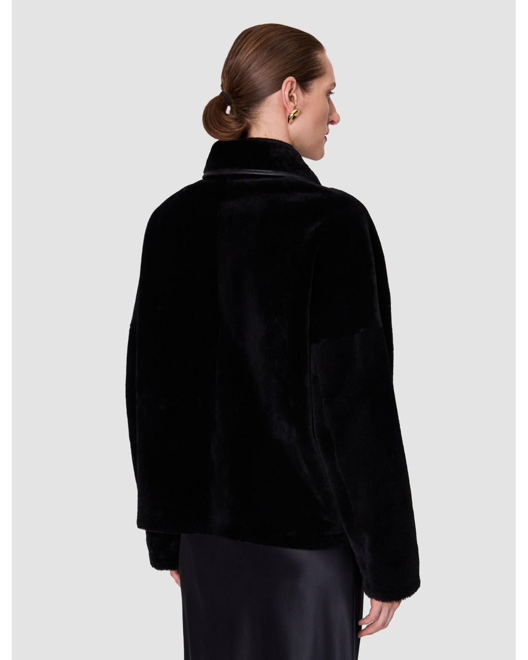 Joseph Black Kyro Reversible Soft Shearling Jacket