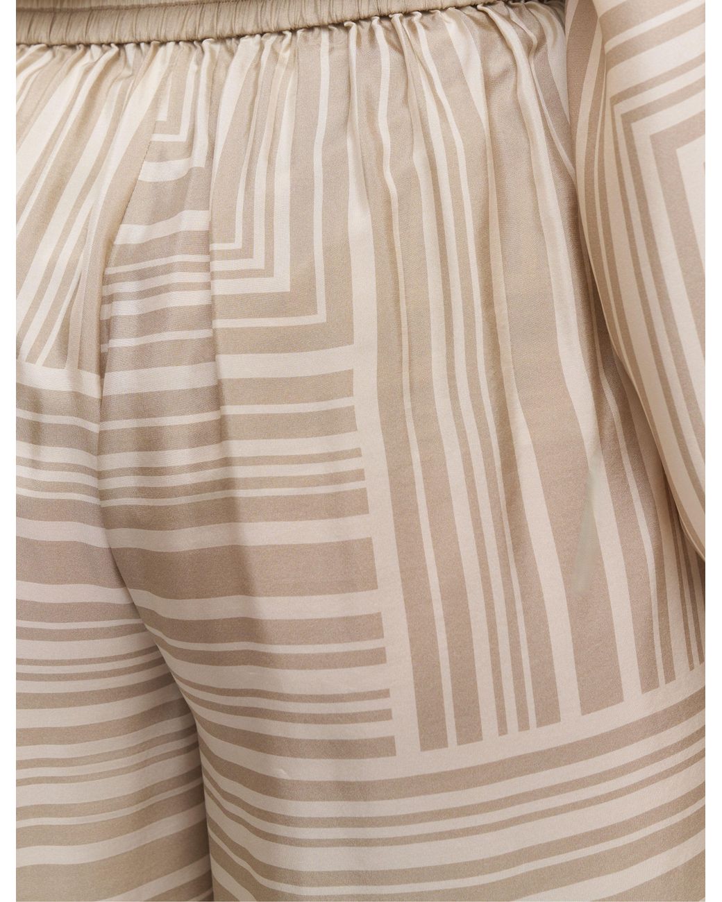 Joseph Natural Dijon Printed Silk Trousers