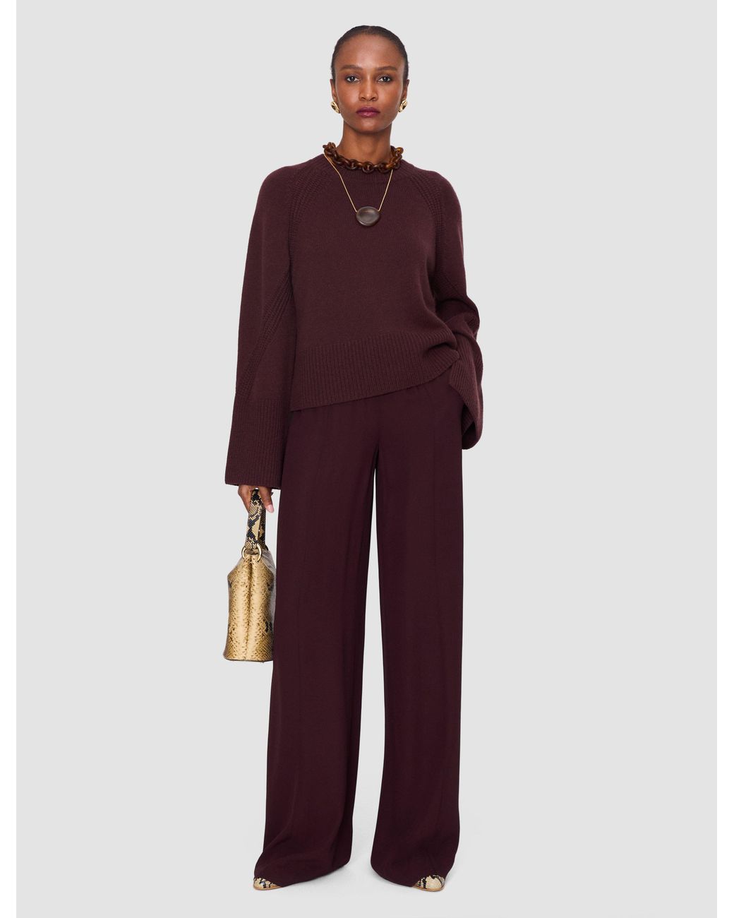 Joseph Purple Dee Crepe Trousers