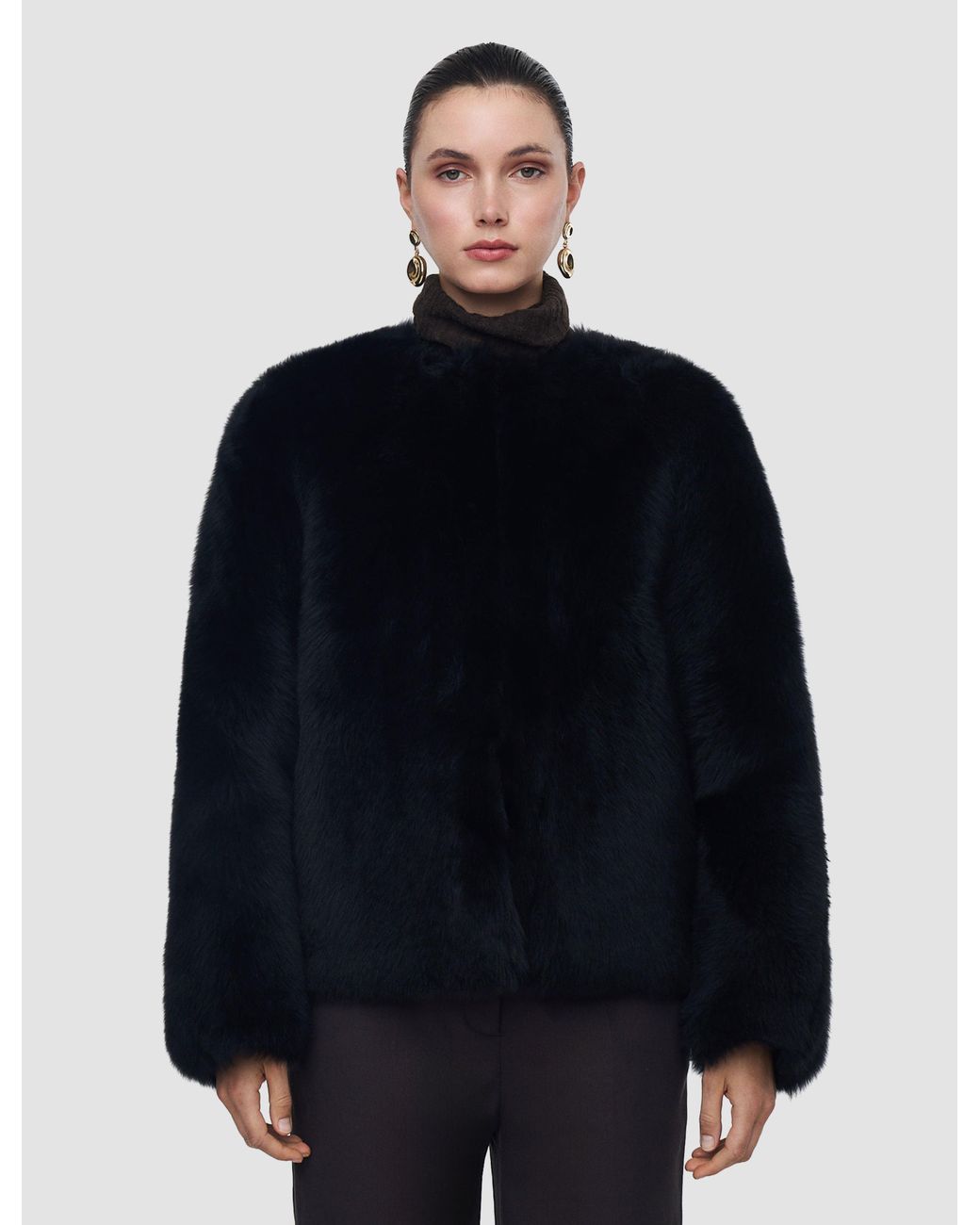 Joseph Black Gomez Long Haired Shearling Jacket