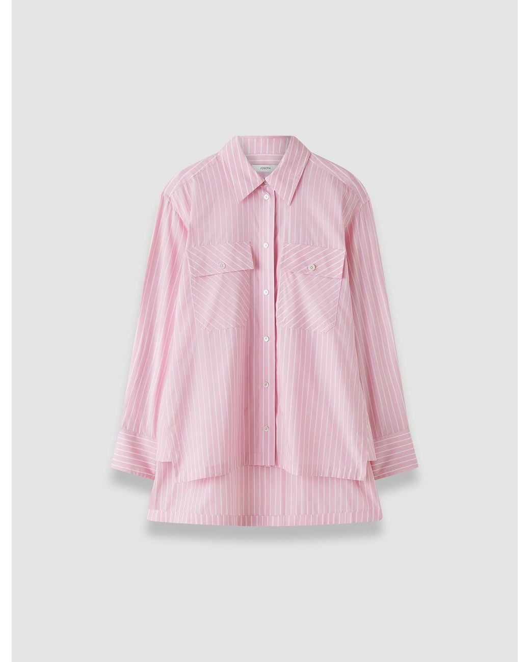 Joseph Pink Ranya Cotton Stripe Shirt
